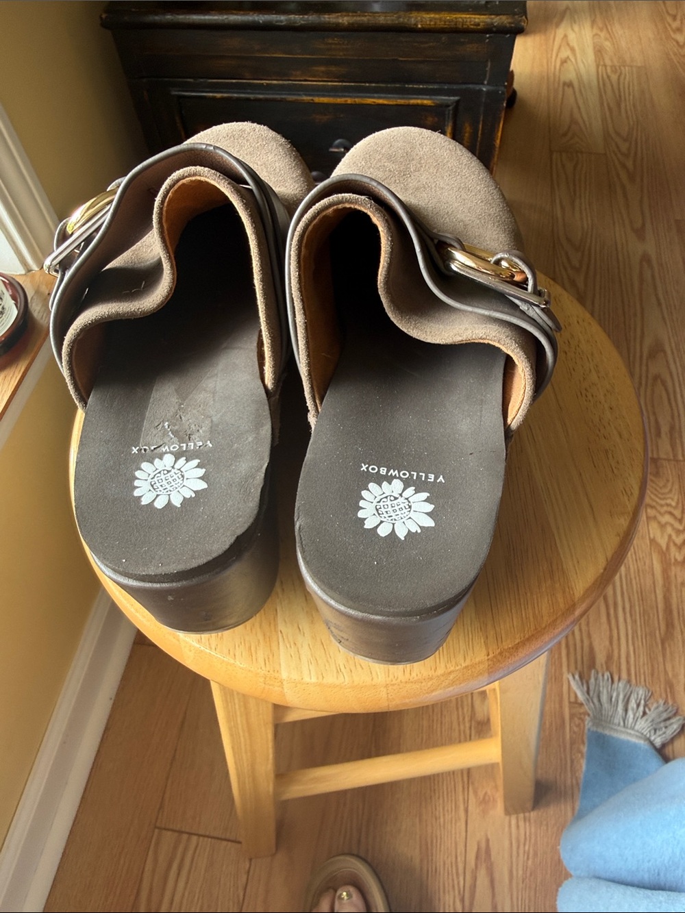 Yellow Box Brown Platform Clogs Buckle Mules Comfort Shoes Size 11 - Picture 9 of 10